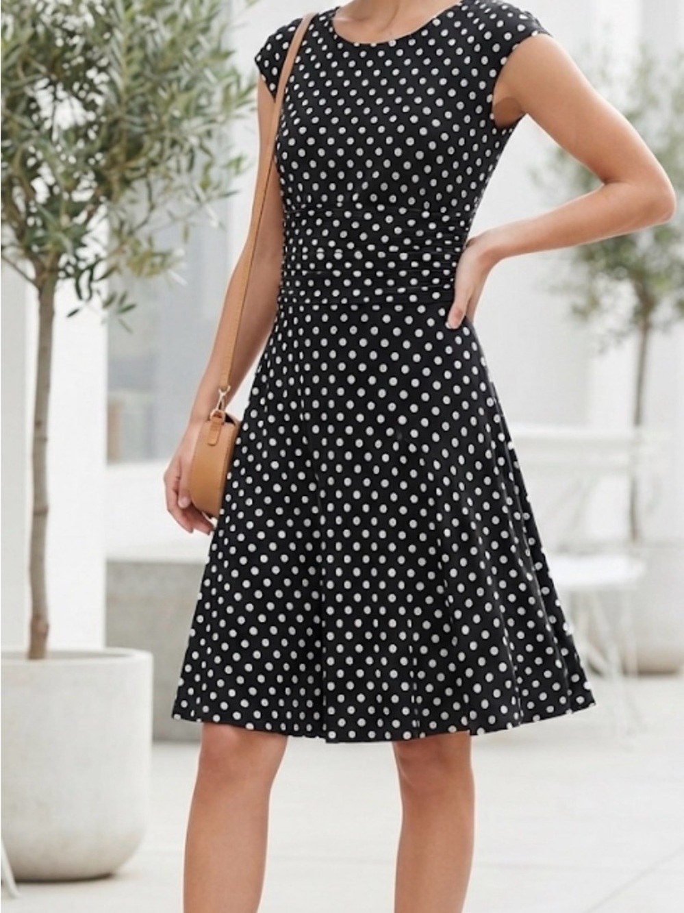 Enfocus Studio Polka Dot Midi Dress size 6